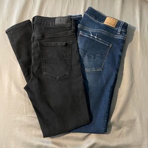 2 pairs American Eagle high rise jegging size 8
